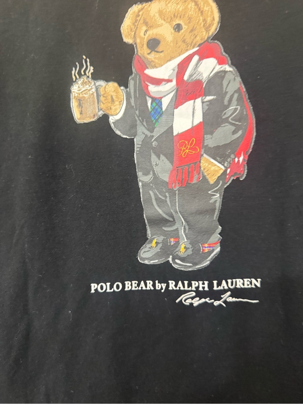 Polo by Ralph Lauren Men’s Cocoa Bear Graphic Long-Sleeve Tee - Picture 2 of 4